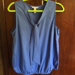Banana Republic Blue Career Sleeveless Top Sz L